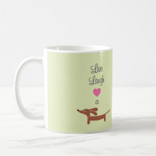 Leben Lachen und Liebe eine Dackel Kaffeetasse
