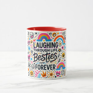 Leben lang durch Bestien lachen Tasse