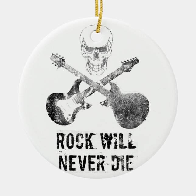 Leben lang Rock'n'Roll Keramikornament (Vorne)