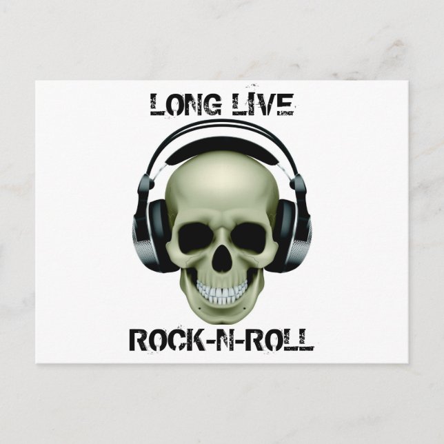 LEBEN LANG ROCK'N'ROLL POSTKARTE (Vorderseite)