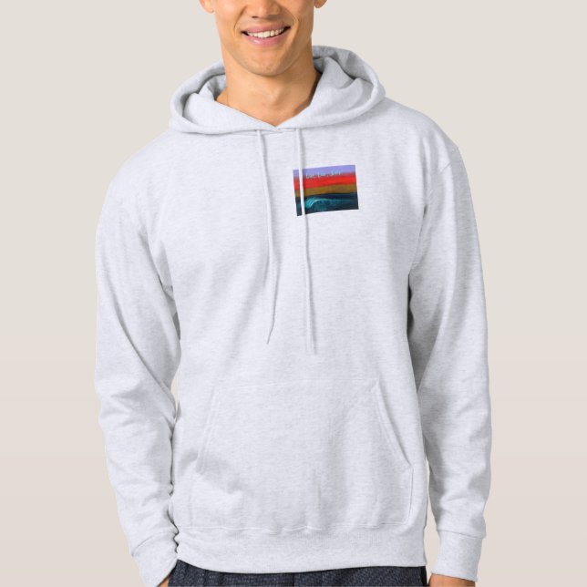 , Leben Liebe, Brandung!  Der Hoodie der Männer (Vorderseite)