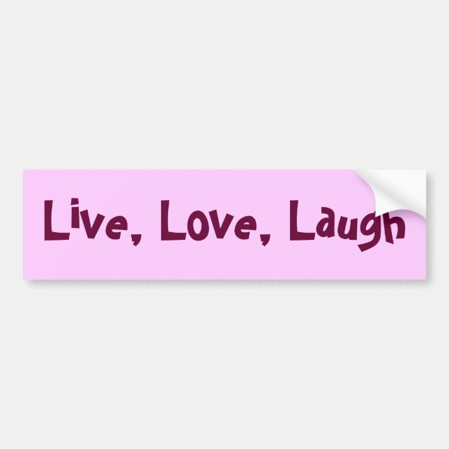 Leben, Liebe, lachen Autoaufkleber (Vorne)