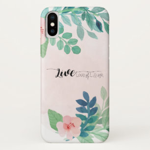 Leben, Liebe, Laugh Boho Wasserfarbdesign Case-Mate iPhone Hülle