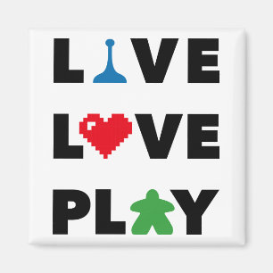 , Leben Liebe, spielen schwarzen Text-Magneten Magnet