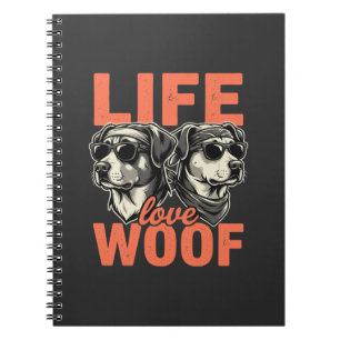 Leben Liebe Wuff Hunde Liebhaber Notizblock
