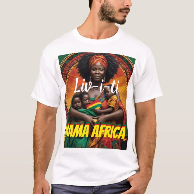 LEBEN. MAMA AFRICA Männergrundsatz - T - Shirt (Vorderseite)