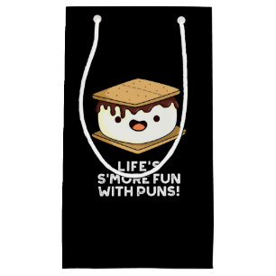 Leben mehr Spaß mit Puns Funny Food Pun dunkle BG Kleine Geschenktüte
