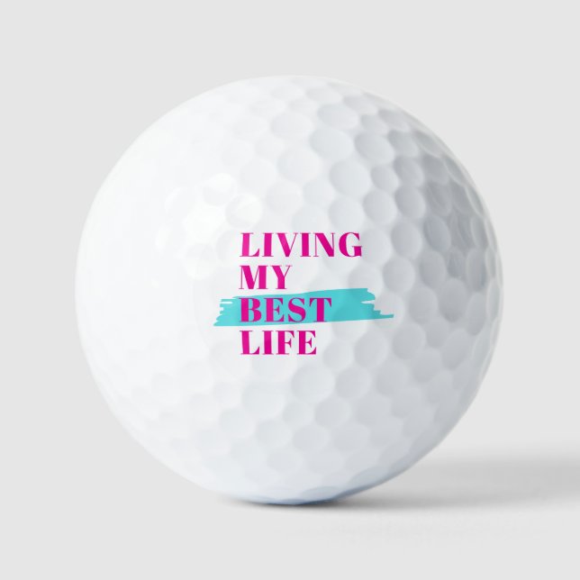 Leben mein bestes Leben, neue Geschenke Golf Golfball (Vorderseite)