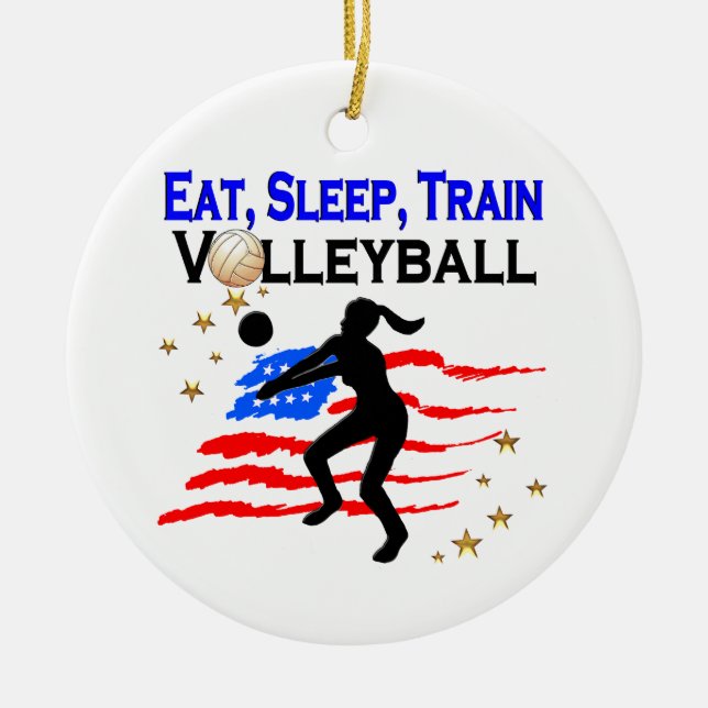 LEBEN MEINES VOLLEYBALL-TRAUMDESIGNS KERAMIKORNAMENT (Vorne)