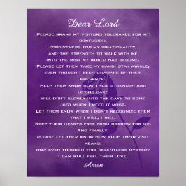 Leben mit Alzheimer-Gebet Poster