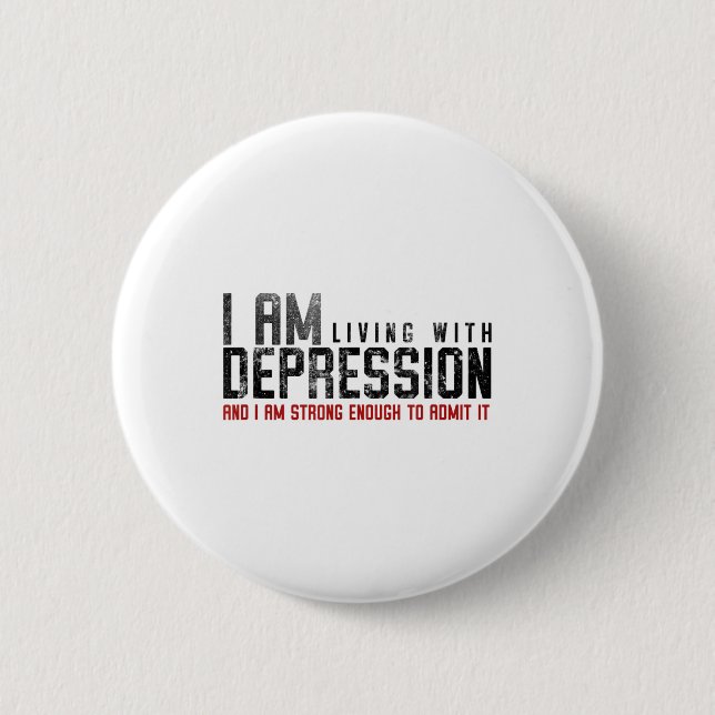 Leben mit Depressionen - Geist und psychische Gesu Button (Vorderseite)