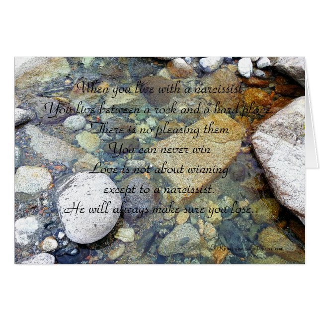 Leben mit einer narzisstischen Karte (Vorderseite (Horizontal))
