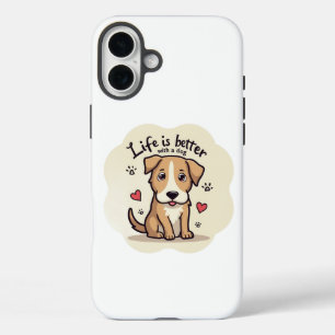 Leben mit Hunden iPhone 16 Plus Hülle