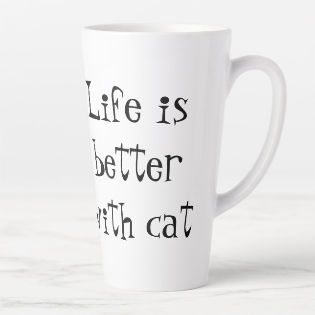 Leben mit Katze ist besser Milchtasse (Rechts)