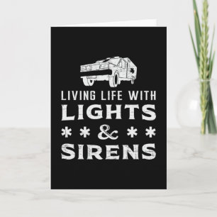 Leben mit Lights paramedic Ambulance EMS EMT Aid Karte