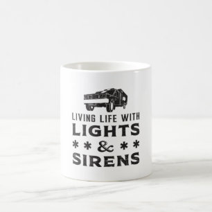 Leben mit Lights paramedic Ambulance EMS Funny Kaffeetasse