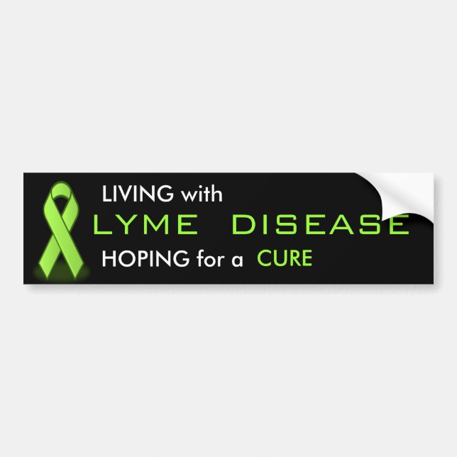 Leben mit Lyme-Borreliose Autoaufkleber (Vorne)