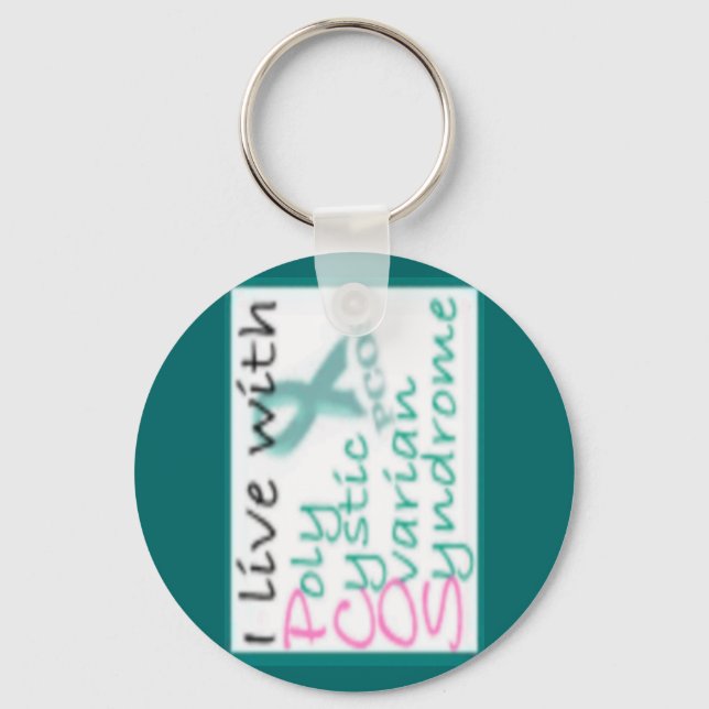 Leben mit PCOS Schlüsselanhänger (Vorderseite)