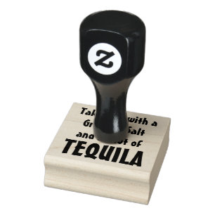 Leben mit Salz und TEQUILA-Schuss Gummistempel