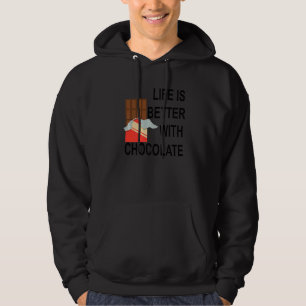 Leben mit Schokolade Essen Köstliche Süßigkeiten 1 Hoodie