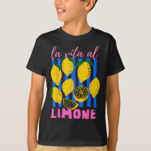 Leben mit Zitrone Lustiger Italienischer Zitronen T-Shirt
