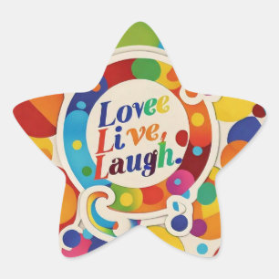 "Leben mit Zweck" Stern-Aufkleber