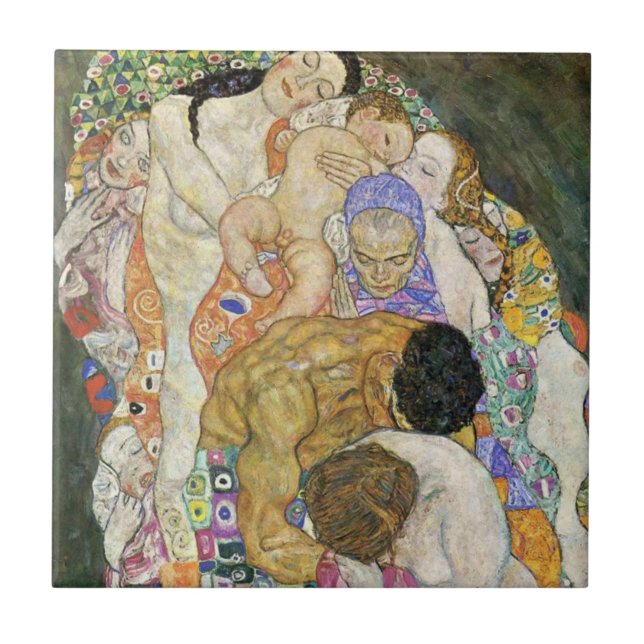 Leben oder Tod-Fliese Gustav Klimt Fliese (Vorderseite)