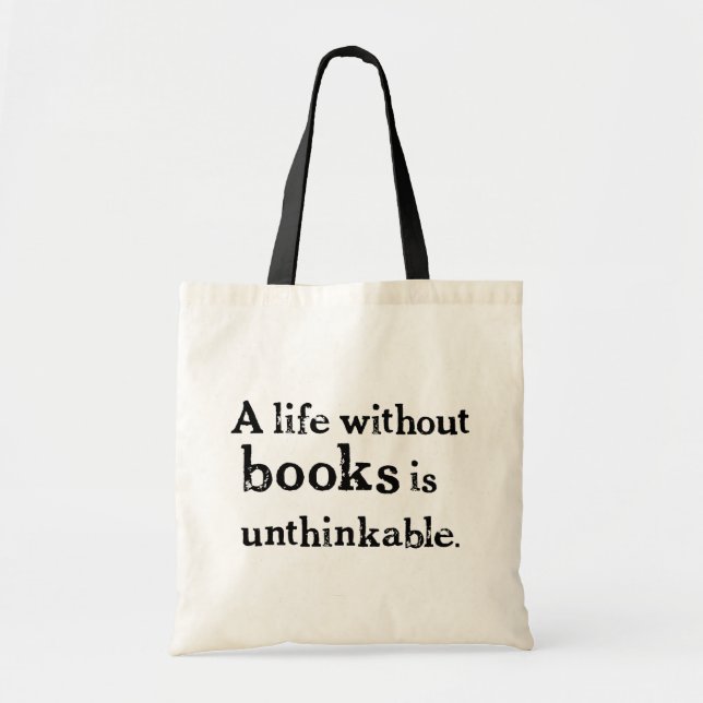 Leben ohne Buch-Taschen Tragetasche (Vorne)