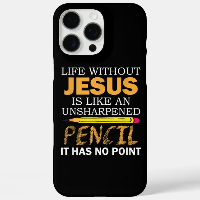 Leben ohne Jesus Funny Christlicher religiöser Gla Case-Mate iPhone Hülle (Rückseite)
