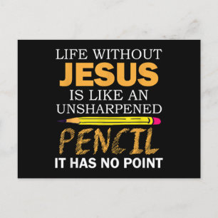 Leben ohne Jesus Funny Christlicher religiöser Gla Feiertagspostkarte