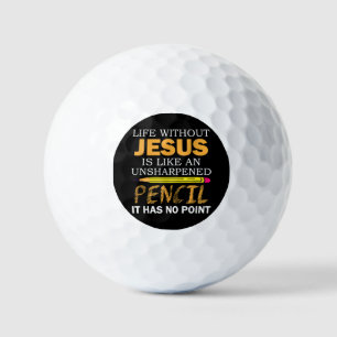 Leben ohne Jesus Funny Christlicher religiöser Gla Golfball
