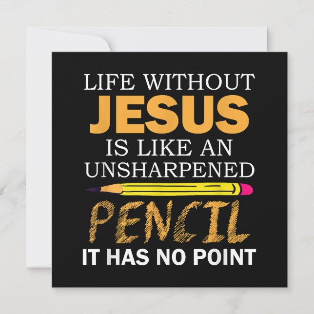 Leben ohne Jesus Funny Christlicher religiöser Gla Save The Date (Vorderseite)