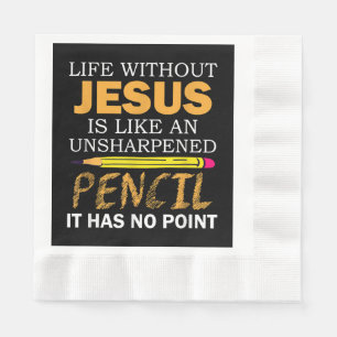 Leben ohne Jesus Funny Christlicher religiöser Gla Serviette