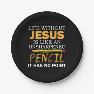 Leben ohne Jesus Lustiges Christliches Religiöses Pappteller