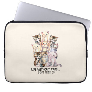 Leben ohne Katzen? Ich denke nicht so Laptopschutzhülle
