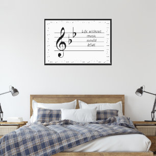 "Leben ohne Musik" würde das druckbare Poster tänz Leinwanddruck