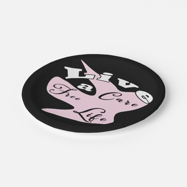 Leben ohne Pflege Pappteller (Schrägansicht)