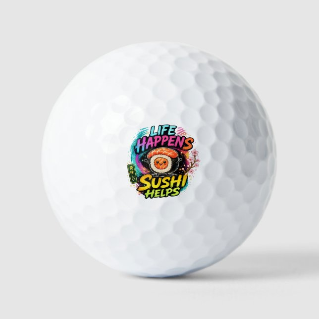 Leben passiert Sushi hilft Golfball (Vorderseite)