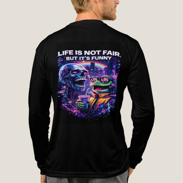 Leben passiert  Tri-Blend shirt (Rückseite)