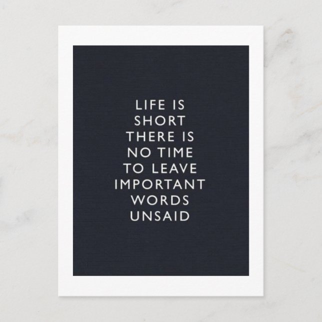 Leben Postkarte (Vorderseite)