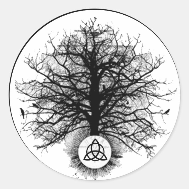 Leben Runder Aufkleber (Vorderseite)