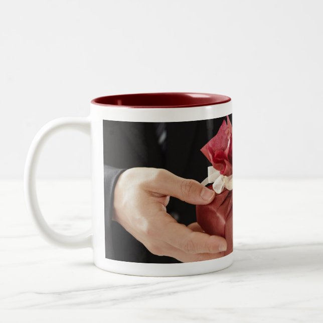 Leben schaffen zweifarbige tasse (Links)