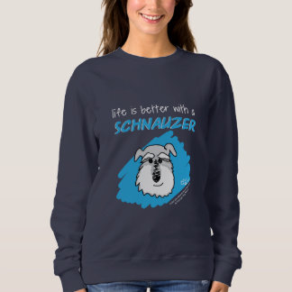 Leben… Schnauzer - dunkles Sweatshirt (Frauen)