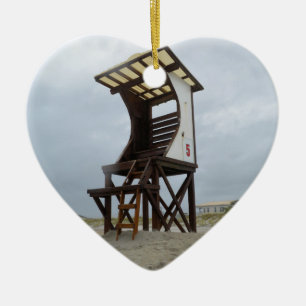 Leben-Schutz-Stand Wrightsville Strand NC Keramik Ornament