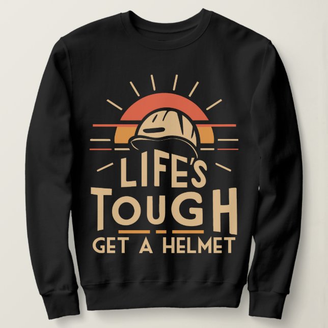Leben schwer Helm Sweatshirt (Design vorne)