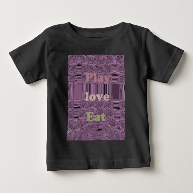 Leben Sie am vollsten: Essen, Liebe, Design spiele Baby T-shirt (Vorderseite)