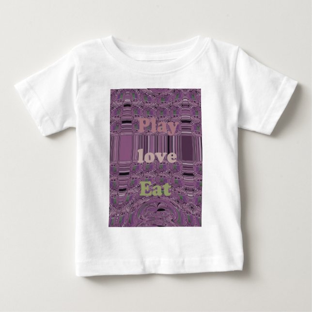 Leben Sie am vollsten: Essen, Liebe, Design spiele Baby T-shirt (Vorderseite)