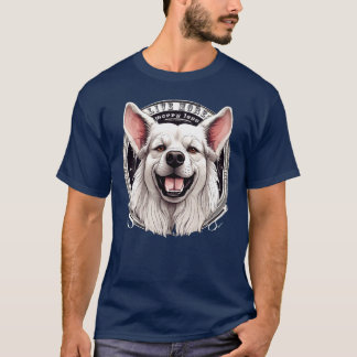 "Leben Sie ärmer - Whimsikaler Hund T-Shirt
