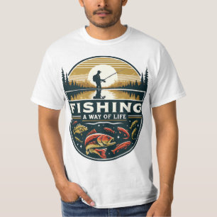 Leben Sie das Fischleben, Leidenschaft für Angler T-Shirt