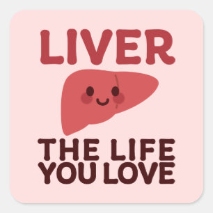 Leben Sie das Leben Sie Liebe - Niedliches Leben m Quadratischer Aufkleber